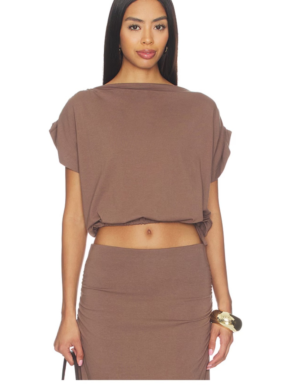 NWT (size M) LNA Halina Top in Coffee Quartz